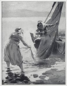Lavage des filets à la mer de Galilée - Henry Andrew Harper