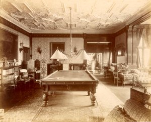 La salle de billard à Ascott House, Buckinghamshire