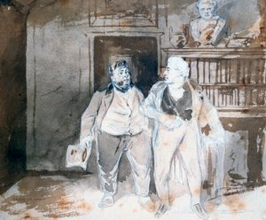Deux personnages, vers 1825-1877 - Henry Bonaventure Monnier