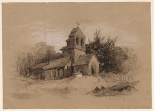 Église dans un paysage - Henry Bright