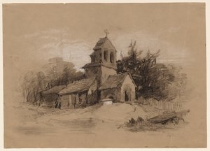 Église dans un paysage, 1800s - Henry Bright