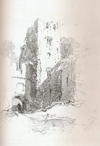 Château de Crookston, près de Paisley, 1840