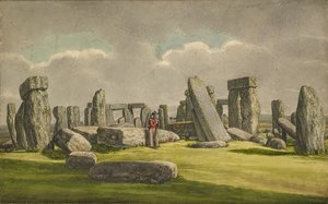 Stonehenge depuis le S.O., montrant des ruines avec un soldat, 1824-1839