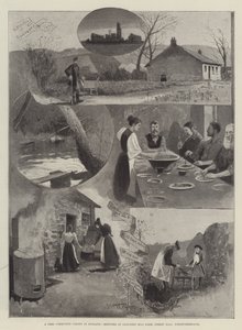 Une colonie communiste libre en Angleterre, croquis à Clousden Hill Farm, Forest Hall, Northumberland - Henry Charles Seppings Wright