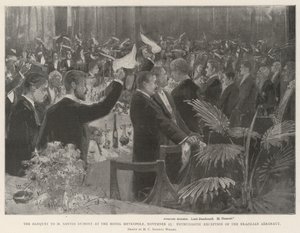 Le banquet à M. Santos Dumont à l
