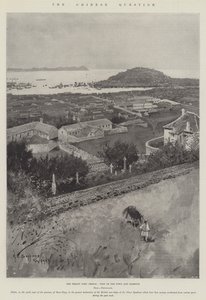 La question chinoise, le port de traité Chefoo, vue de la ville et du port - Henry Charles Seppings Wright