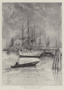 La grève des docks de Hambourg, un port inactif - Henry Charles Seppings Wright