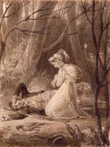 Scène des Contes du hall de George Crabbe, 19ème siècle - Henry Corbould