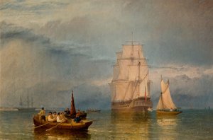 Au port - Un calme, 1856