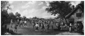Un match de cricket à la campagne