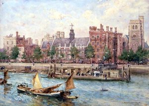 Palais de Lambeth depuis le pont - Henry Edward Tidmarsh