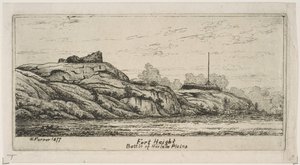 Fort Haight Bataille des Plaines de Harlem des Scènes du Vieux New York, 1877 - Henry Farrer