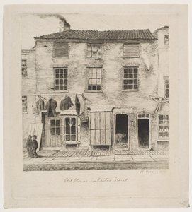 Vieille maison dans Rector Street, de Scènes du vieux New York - Henry Farrer