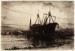 Coucher de soleil, baie de Gowanus - Henry Farrer