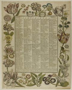 Page de titre, des Douze Mois de Fleurs
