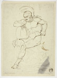 Guerrier assis (recto) ; Guerrier à pied (verso)