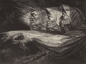 Les sorcières dans Macbeth - Johann Heinrich Füssli