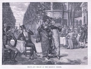 Beaux et belles de la période de la Régence vers 1818