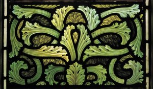 Motif de feuillage, fenêtre des Anges du Jugement - Henry Holiday