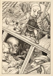 Il avait complètement oublié son nom, extrait de La Chasse au Snark, une Agonie en Huit Crises, par Lewis Carroll, pub. 1876 - Henry Holiday
