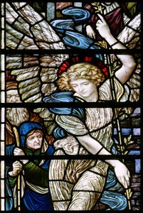 Romsey Abbey, James Powell & Sons, Henry Holiday, La piscine de Bethesda (détail), Ange