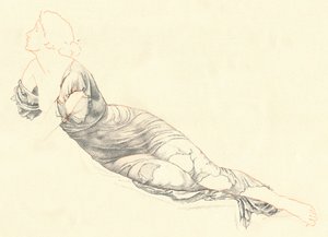 Étude de draperie, vers 1900 - Henry Holiday
