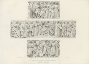 Sculptures sur le podium du Mémorial Albert - Henry Hugh Armstead