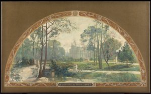Esquisse pour le grand escalier de la mairie de Neuilly-sur-Seine : Le château de Saint-James, entre 1908 et 1912