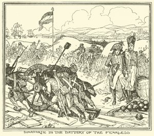 Bonaparte dans la batterie de l