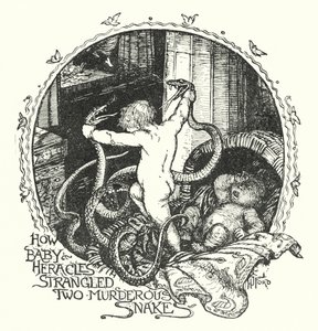 Comment le bébé Héraclès a étranglé deux serpents meurtriers - Henry Justice Ford