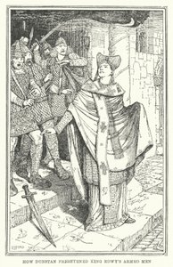 Comment Dunstan a effrayé les hommes armés du roi Edwy - Henry Justice Ford