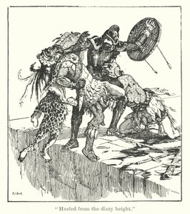 "Projeté du haut du vertige" (gravure)