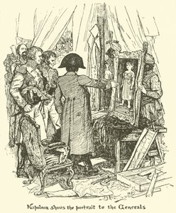 Napoléon montre le portrait aux généraux - Henry Justice Ford