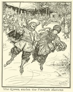 La reine envie les patineurs flamands