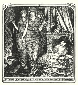 La visite des Parques (lithographie)