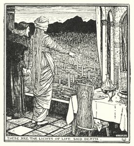 Ce sont les lumières de la vie dit la Mort (lithographie) - Henry Justice Ford