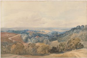 Paysage avec le château de Crieff - Henry Jutsum