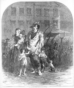 Réfugiés du nord du Missouri entrant à Saint-Louis, pub. c.1894