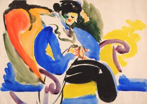 Calligraphie #2 Femme sur chaise, 1914-1918