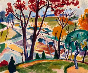 Paysage, pont, vallée de Huntingdon, vers 1915-1916