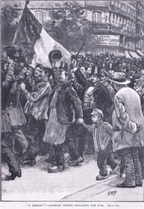 Une foule parisienne à Berlin déclarant la guerre - Henry Marriott Paget