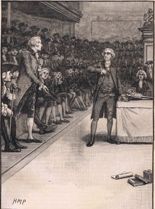 Scène à la Chambre des communes : rupture entre Burke et Fox en 1791 - Henry Marriott Paget