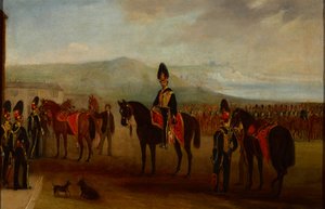 15e Hussards du Roi en ordre de revue, vers 1837