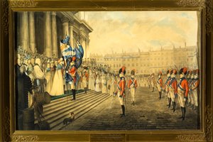 ?Temple Bar & Association de St Paul recevant leurs couleurs devant St Paul le 7 décembre 1798?