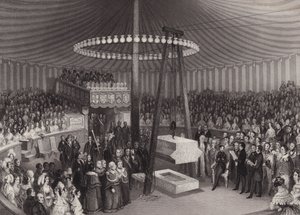 Cérémonie de pose de la première pierre de la Nouvelle Bourse Royale par Albert, Prince Consort, Londres