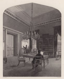 Salle des cartes du United Service Club, Westminster, Londres (gravure) - Henry Melville