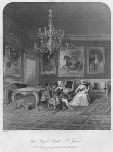 Le Cabinet Royal - St. James. Sa Majesté recevant un ambassadeur, vers 1841