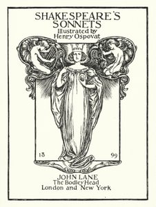 Sonnets de Shakespeare, page de titre - Henry Ospovat