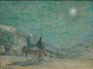 Fuite en Égypte, vers 1916 (huile sur panneau de bois) - Henry Ossawa Tanner