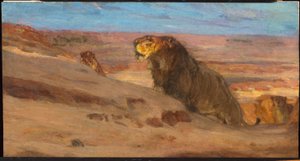 Lions dans le désert - Henry Ossawa Tanner